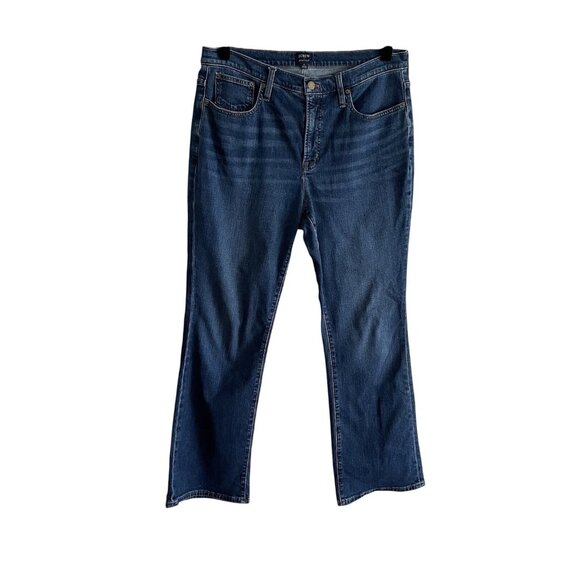 J.Crew Factory Women 31 Blue Medium Wash Denim All-Day Stretch Bootcut Jeans - Picture 3 of 11